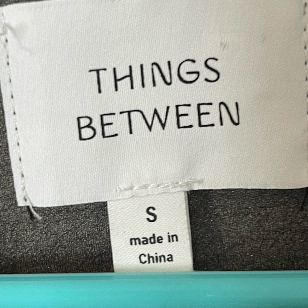 Things Between Sheer Black Button Down Blouse Siz… - image 2